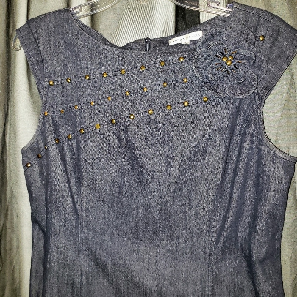 Cap Sleeve Denim Dress